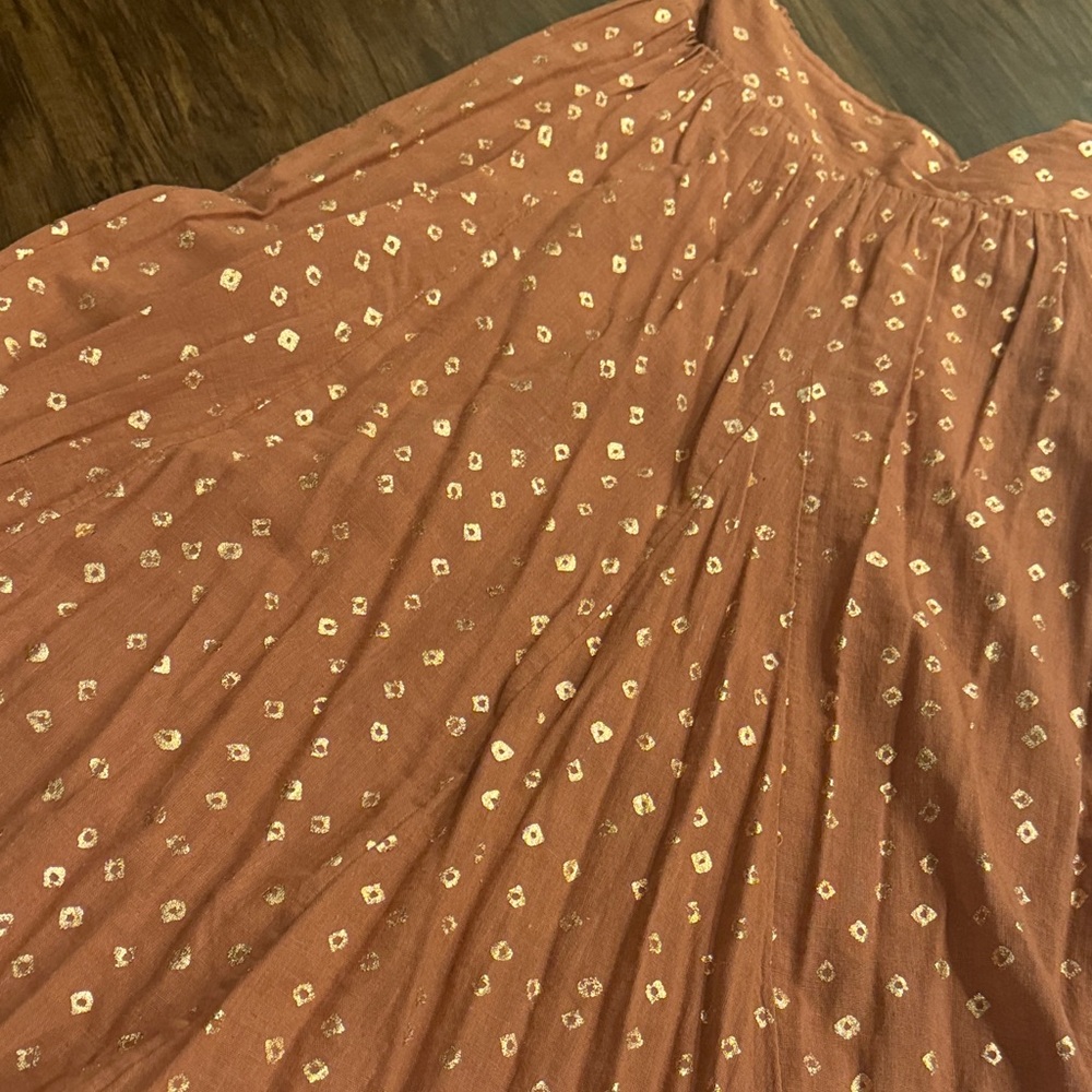 Anthropologie Terracotta Full Skirt - Picture 7 of 11
